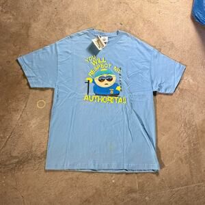 Vintage VTG Y2K Brand New With Tags South Park Cartman Authority Graphic T-Shirt